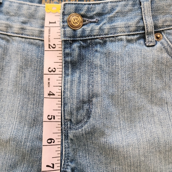 Michael Kors Denim Jean Blue Women's Size 4  Shorts Frayed Hem Cut Offs - Picture 10 of 11